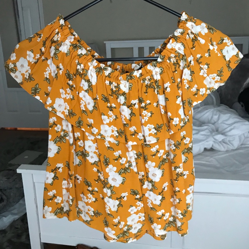 floral off the shoulder top